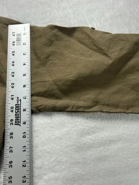 Yea Womens Linen Asymmetrical Tunic Top 2X Brown 3/4 Sleeve Lagenlook Casual - Picture 9 of 9